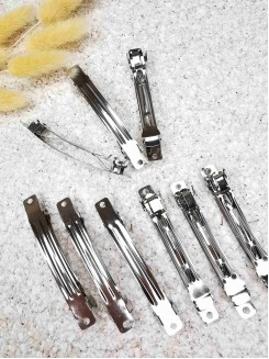 Заколка-автомат 8см. (серебро)